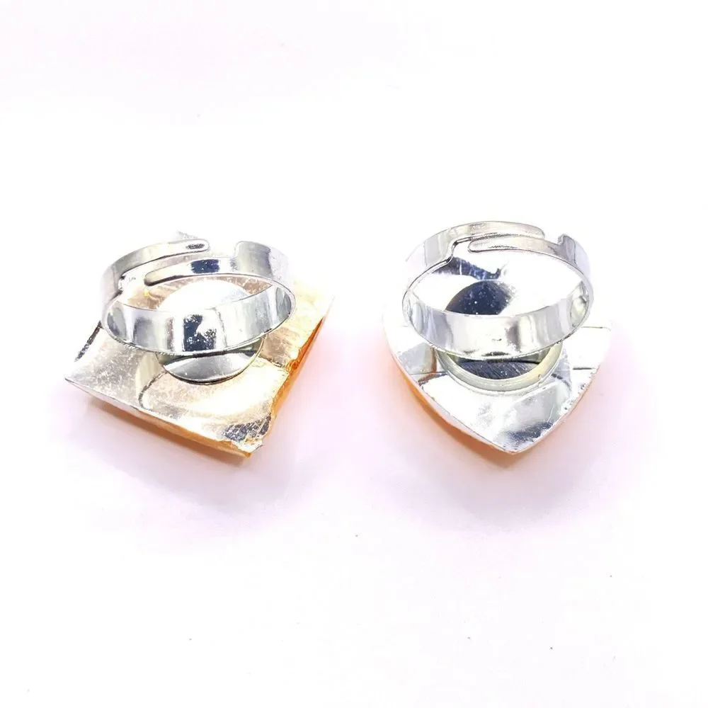 Set of 2 yellow ombre rings